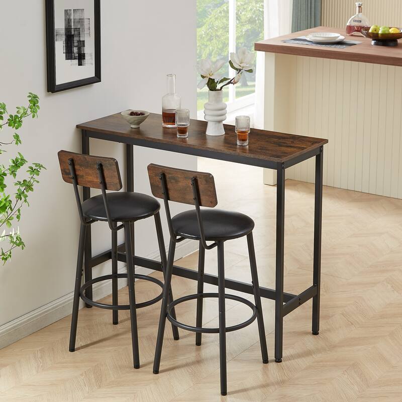 Bar Table Set with 2 Bar stools
