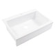 preview thumbnail 2 of 10, Parker Crisp White Fireclay 34" Single Bowl Quick-Fit Farmhouse Apron Front Drop-in Kitchen Sink with 1 Hole and Drain