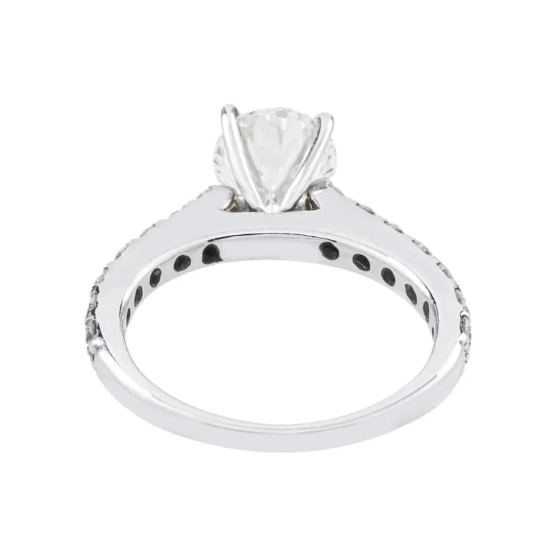House Of Leon 14K White Gold 1.05ct Round Diamond Engagement Ring 1.45ctw GIA