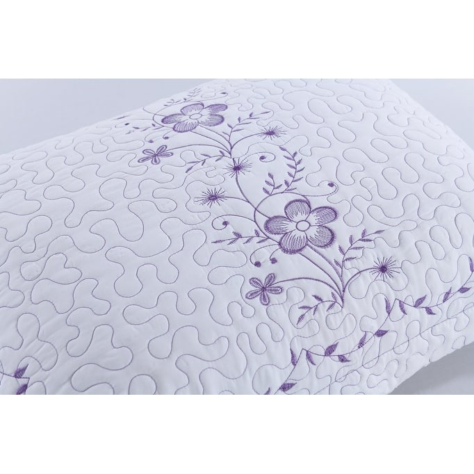 MarCielo 2 Pack Pillow Shams Throw Pillow Covers Euro Sham Embroidery