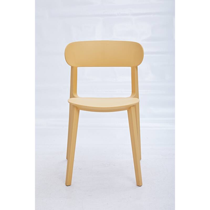 Midcentury Fiberglass Intensified Plastic Side Chair, Stackable, Set of 4