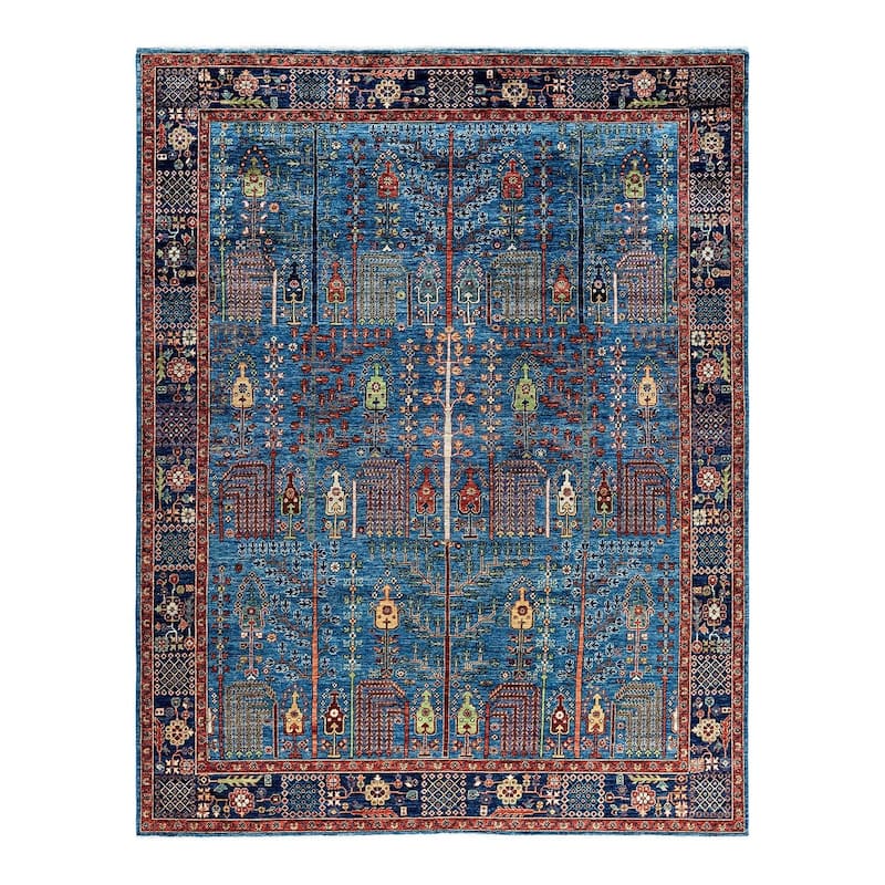 Serapi One-of-a-Kind Hand-Knotted Area Rug - Light Blue, 7' 10" x 10' 0" - 7' 10" x 10' 0"
