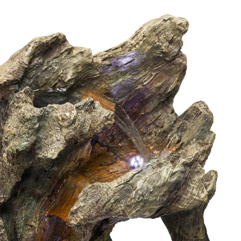 Curved Log Rainforest w/ LED light