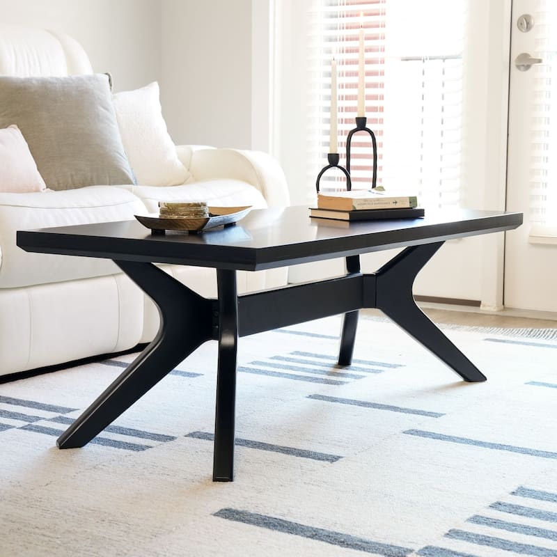 Plank and Beam Verso Rectangular Coffee Table - 48" - Black