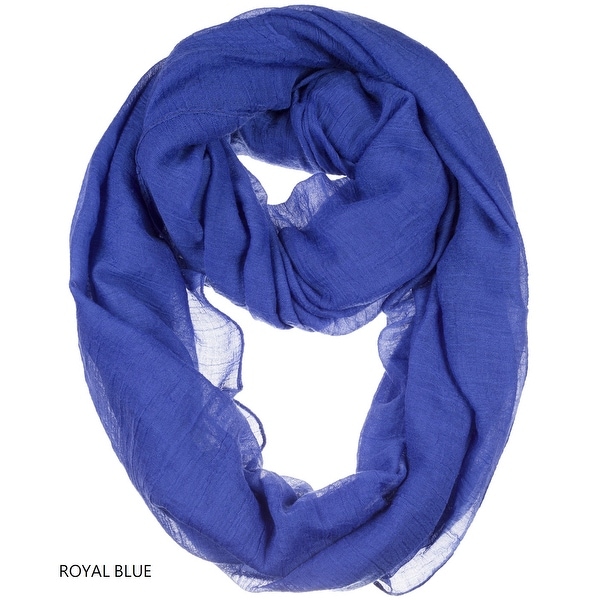 Womens sheer lightweight infinity scarf. Opens flyout.