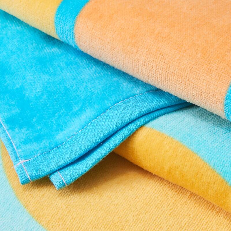 Linery & Co. 100% Cotton Printed Beach Towel for Kids, 30" x 60"