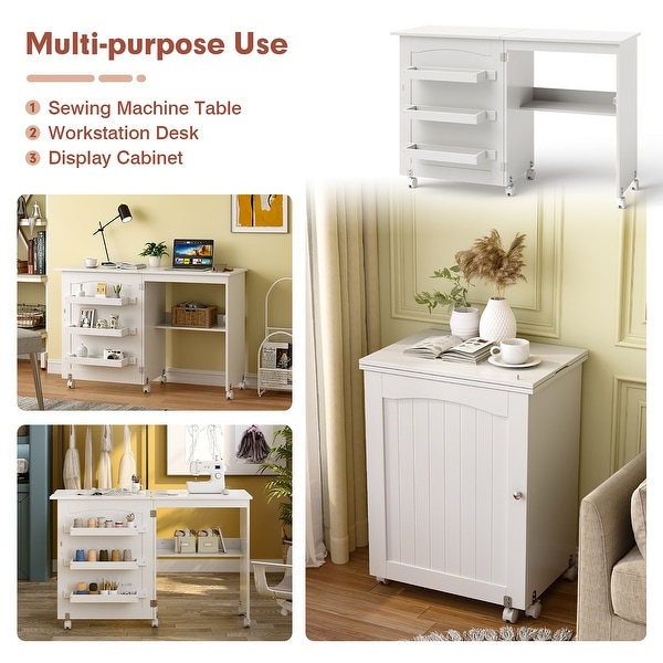 Portable craft table with storage discount