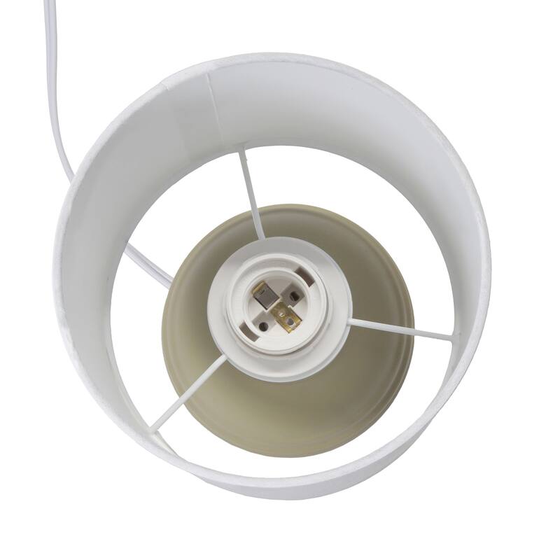 Mini Classic Jar Ceramic Table Lamp with White Drum Shade - 19.5" - Beige