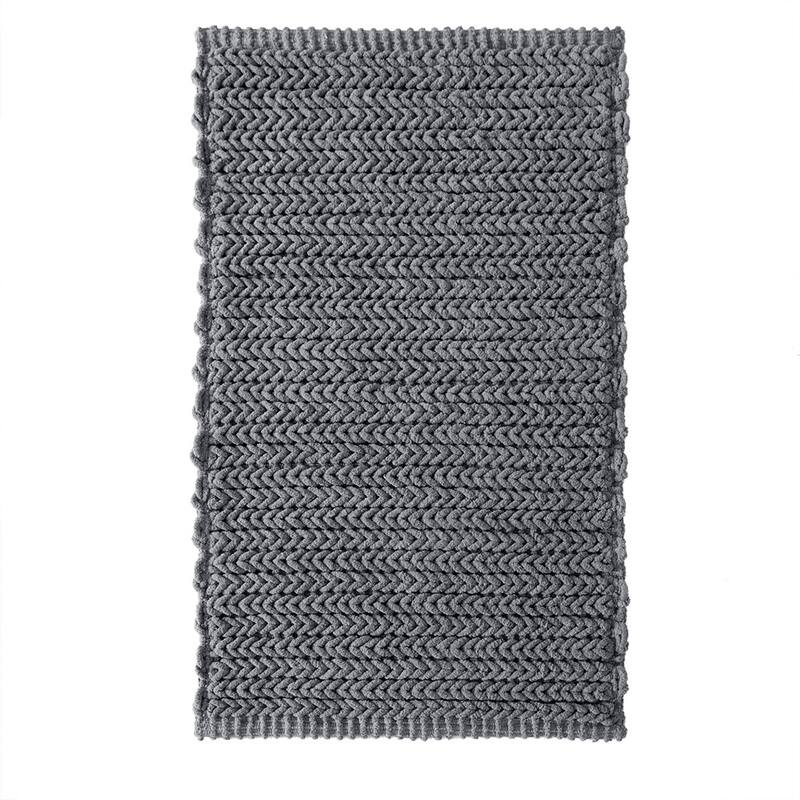 Cotton Chenille Chain Stitch Rug For Bath Room