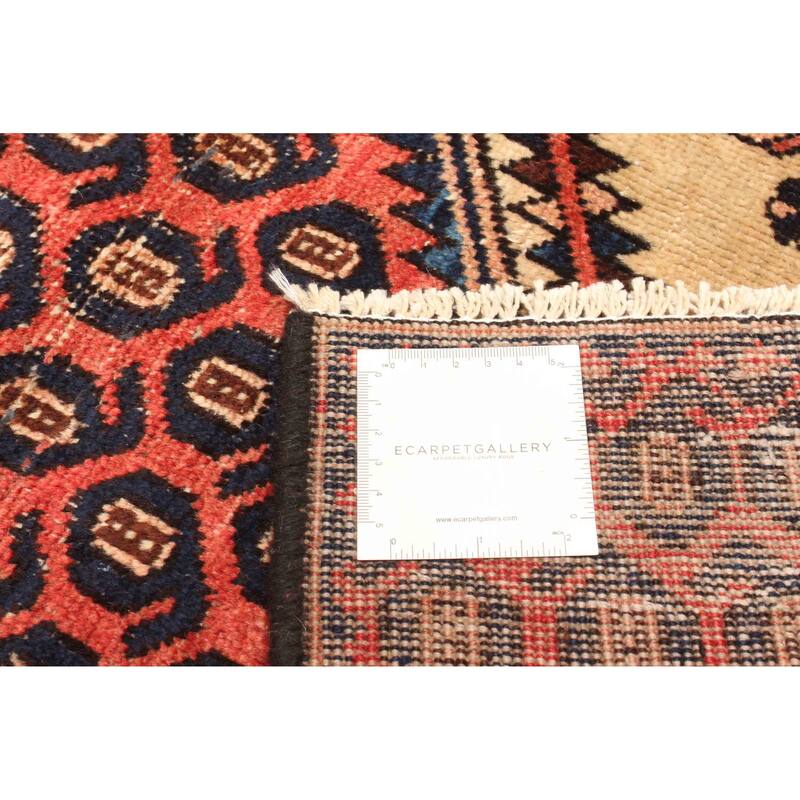ECARPETGALLERY Hand-knotted Melis Vintage Red Wool Rug - 3'7 x 4'11