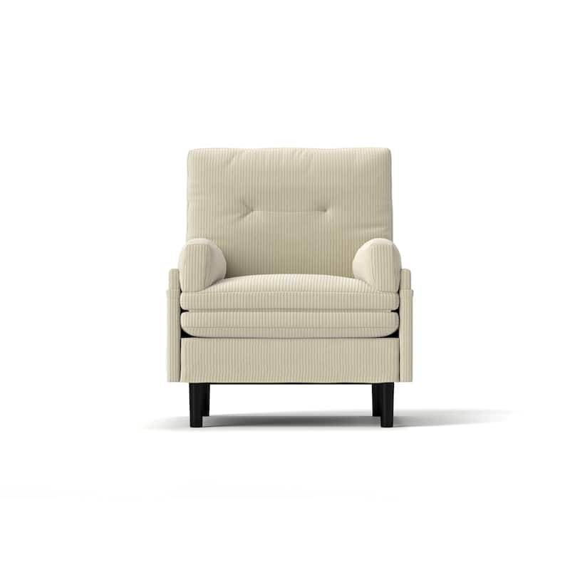 Ivory Corduroy Adjustable Single Sofa and Guest Bed - Ivory