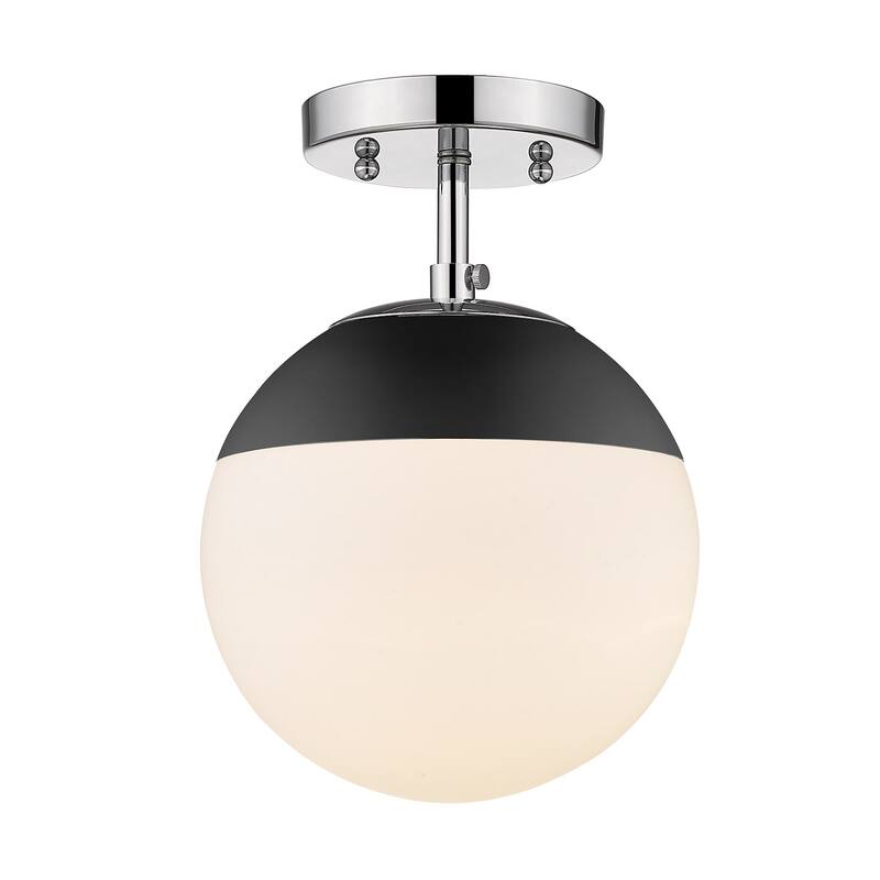 Dixon Mid-Century Modern Semi-Flush Orb