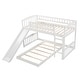 preview thumbnail 24 of 24, Versatility Twin Over Twin Bunk Bed Wooden Kids Bed with Slide,Ladder,Guardrails and Built-in Two Bed
