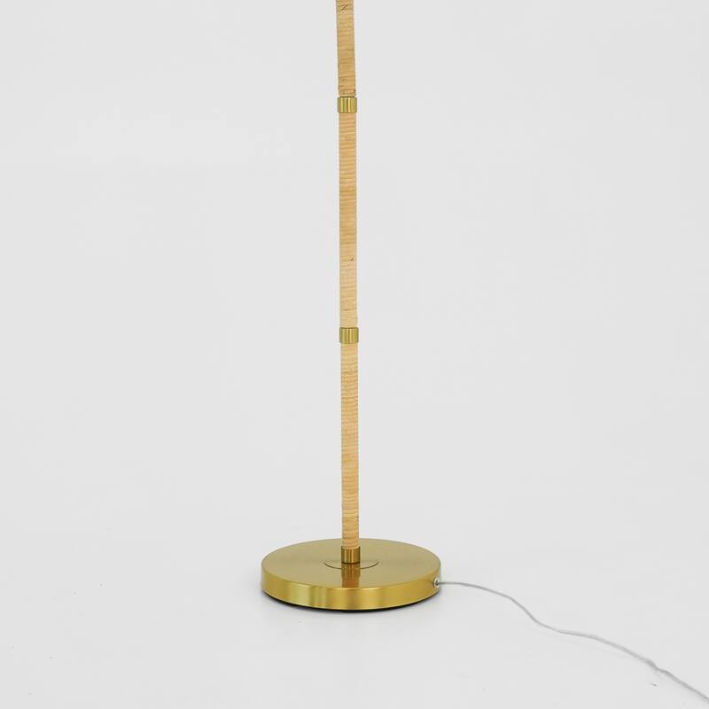 Natural Radiance Wood and Rattan Floor Lamp