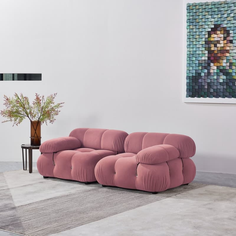 Breeley 76'' Velvet Upholstered Loveseat - Pink