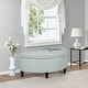 preview thumbnail 37 of 48, Adeco Half Moon Storage Ottoman Semi Circle Bench