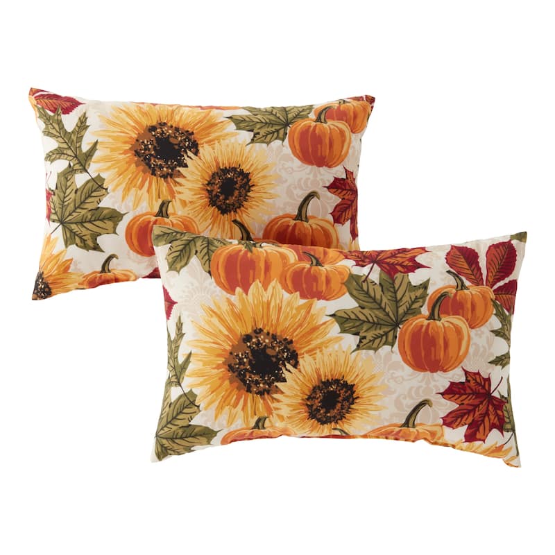 Marisol Sunflower Outdoor Accent Pillow (Set of 2) - 19 x 12