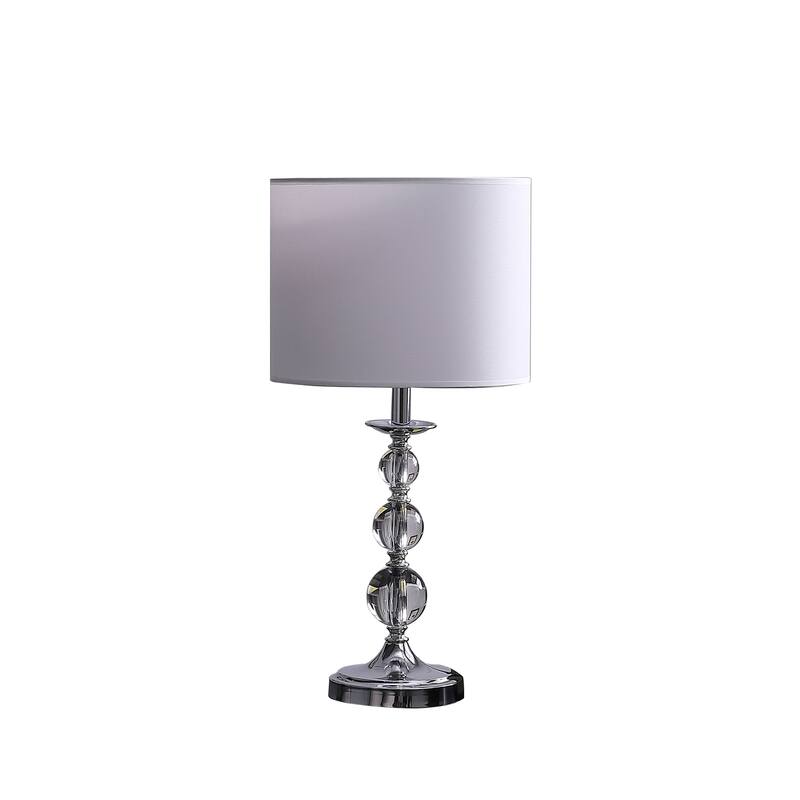Crystal Table Lamp Chrome Silver Modern Accent Lamp Ascending Orbs Light