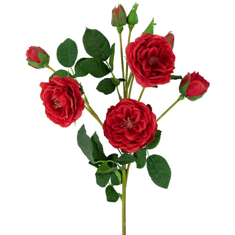 real touch™ red artificial camellia rose floral sprays set of 6 23"
