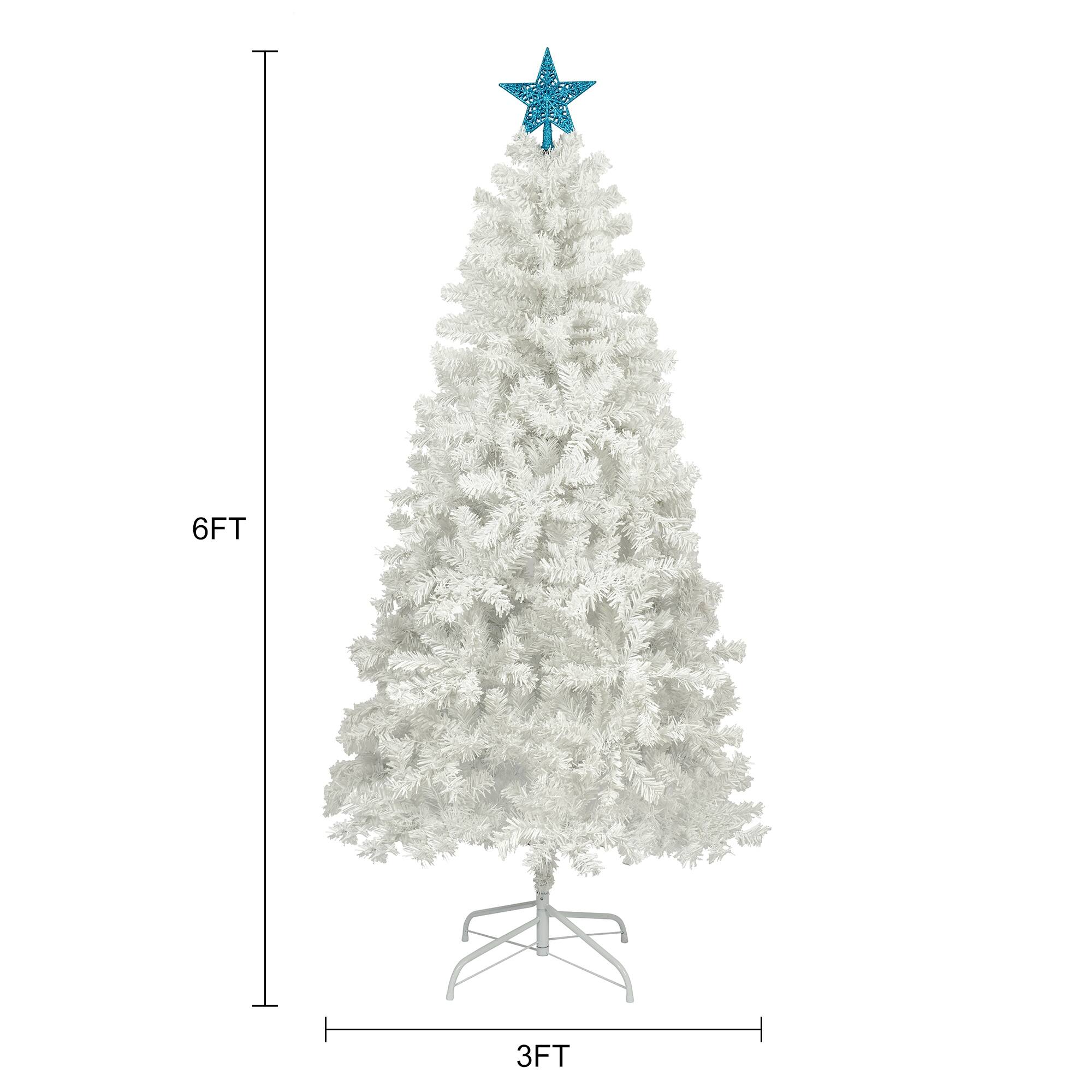 6ft Artificial Christmas Tree with 300 LED Lights and 600 Bendable