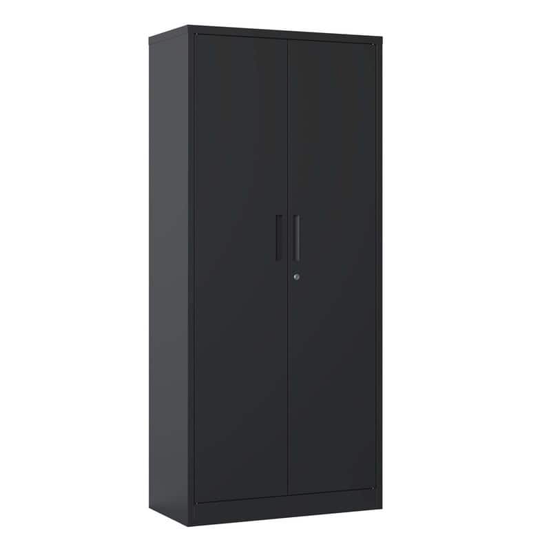 71"H Metal Garage Storage Cabinet,Steel Locking Cabinet with Doors and 4 Adjustable Shelves