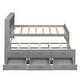preview thumbnail 7 of 12, Twin Platform Bed with Storage Headboard, USB, Twin Size Trundle and 3-Drawers, Grey
