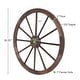 preview thumbnail 3 of 3, Heritage Rustic Wagon Wheel Trellis Wooden Wall Decor Set of 2