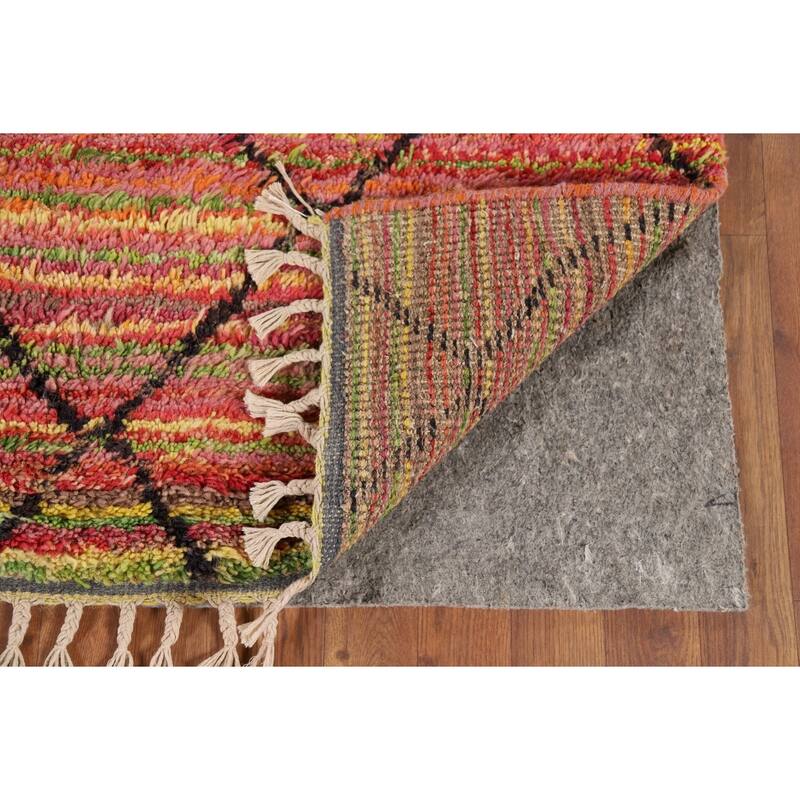 Trellis Moroccan Oriental Area Rug Hand-Knotted Wool Carpet - 5'1" x 9'0"