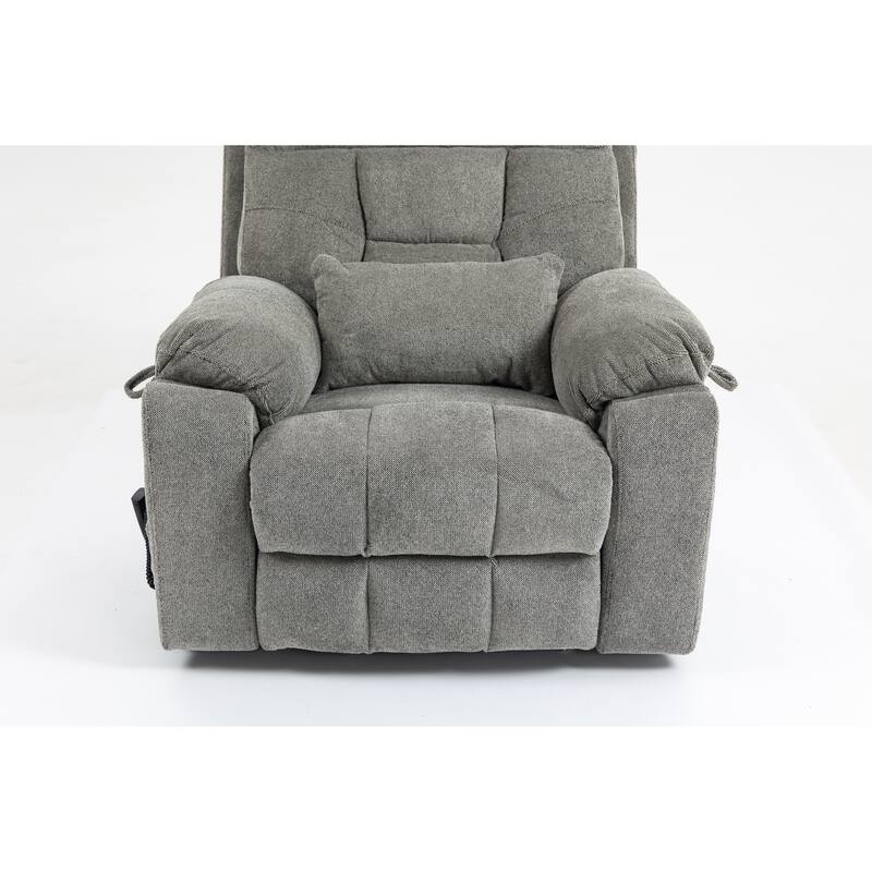 Dual OKIN Motor Power Lift Recliner Chair, Electric Sofa with Heat & Massage, Heavy-Duty Recliner Chair with 2 Cup Holders