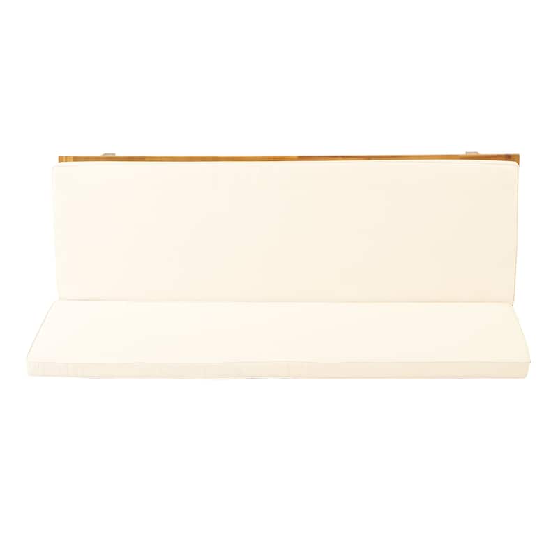 Jill Outdoor Acacia Wood Outdoor Convertible Daybed with Cushion by Christopher Knight Home