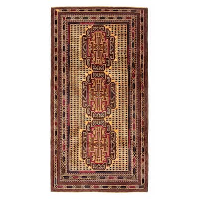 Teimani Brown Rug 2'8" x 5'3" - 2'8 x 5'3