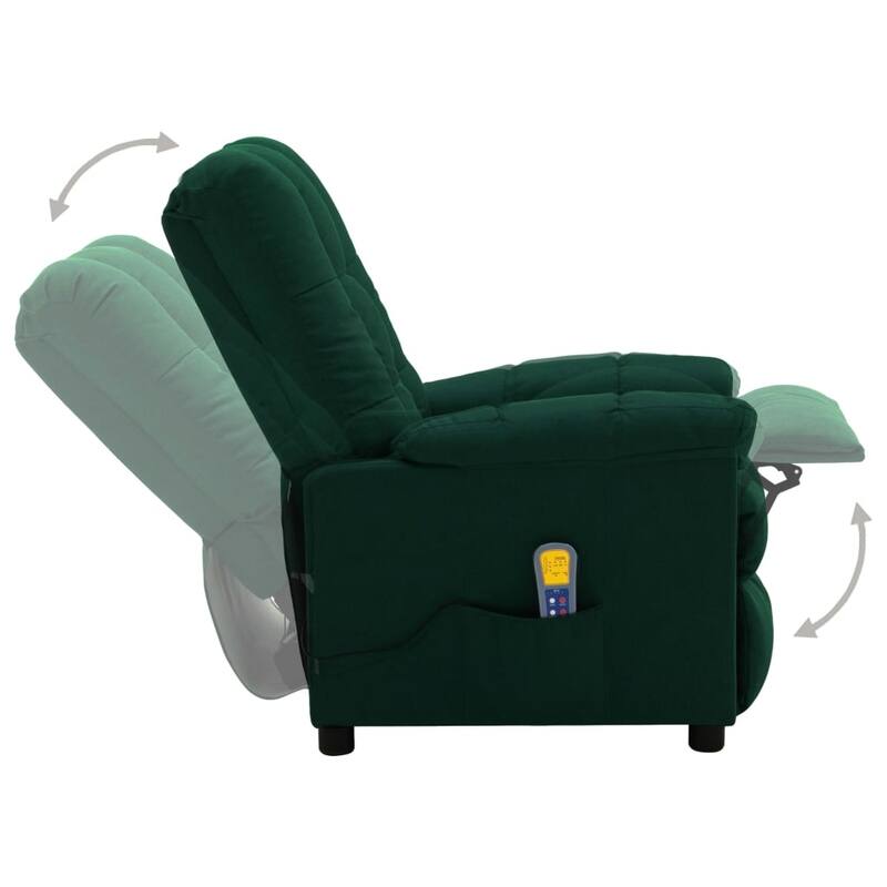 vidaXL Massage Recliner Electric Massaging Recliner Chair for Elderly Fabric - 29.1" x 39" x 40.2"