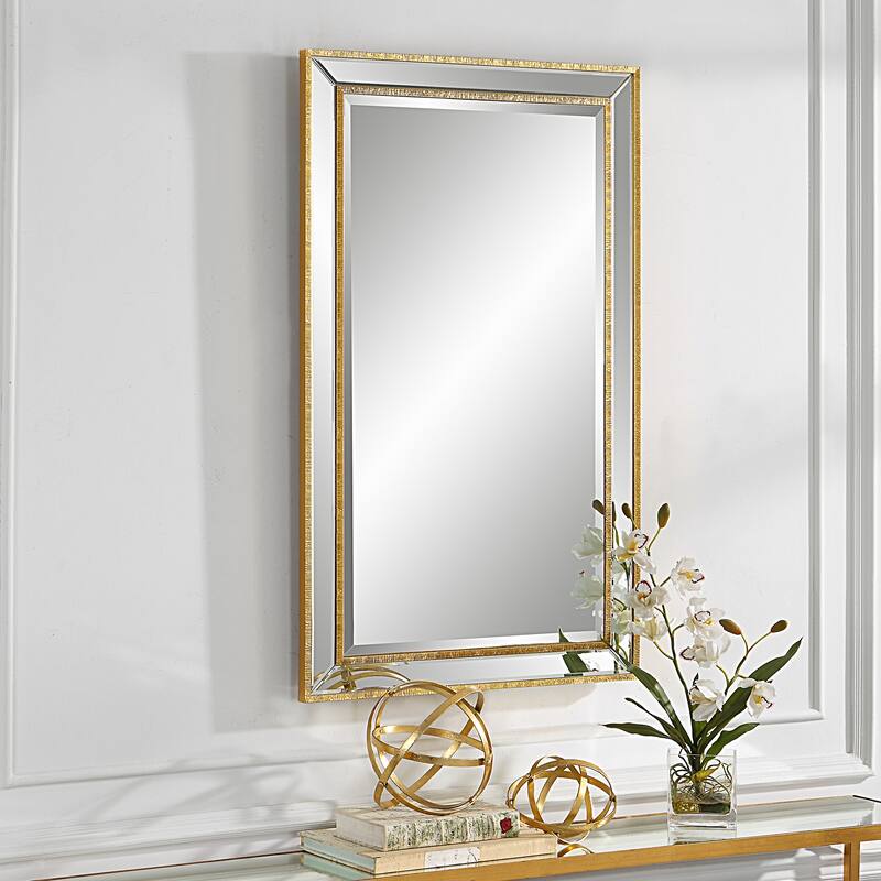 24 x 40 in. Gold Rectangular Mirror - 24" W x 40" H x 1" D