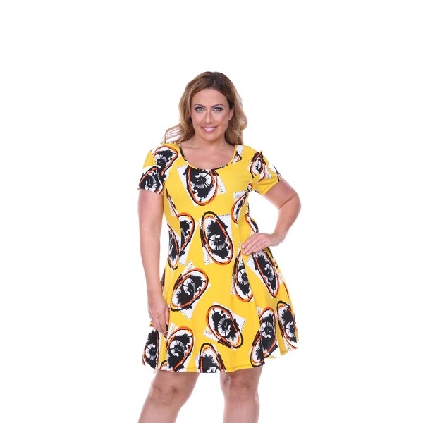 white fit and flare dress plus size