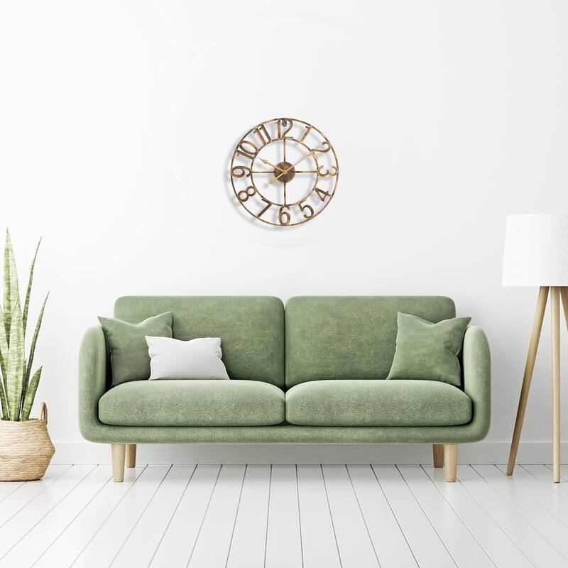 Sorbus Large 16 inch Decorative Round Analog Wall Clock Battery Operated With Numeral Style Design - 16"