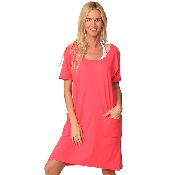 Shop Ingear Cotton Dress Summer White Beach Sleeve Casual Short