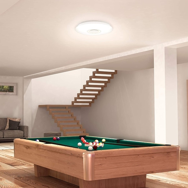 Galaxy led ceiling light outlet with bluetooth speaker