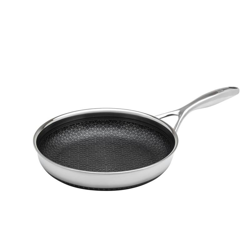 DiamondClad Hybrid Nonstick Stainless Steel Fry Pan Lid Cookware Set