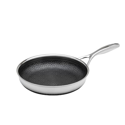 DiamondClad Hybrid Nonstick Stainless Steel Fry Pan Lid Cookware Set
