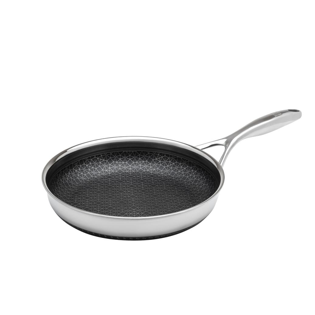 DiamondClad Hybrid Nonstick Stainless Steel Fry Pan Lid Cookware Set