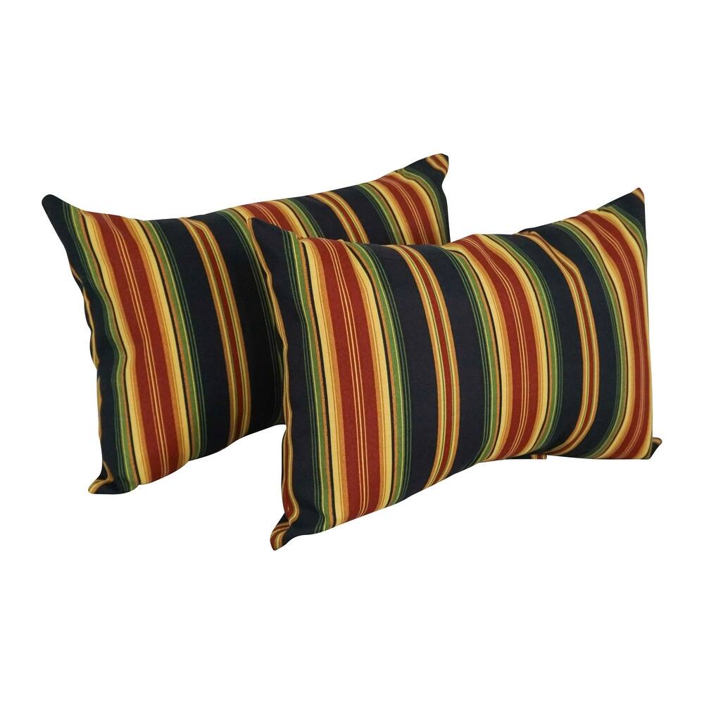 19-inch by 11-inch Outdoor Throw Pillows (Set of 2, Multiple Patterns) - 19 x 11