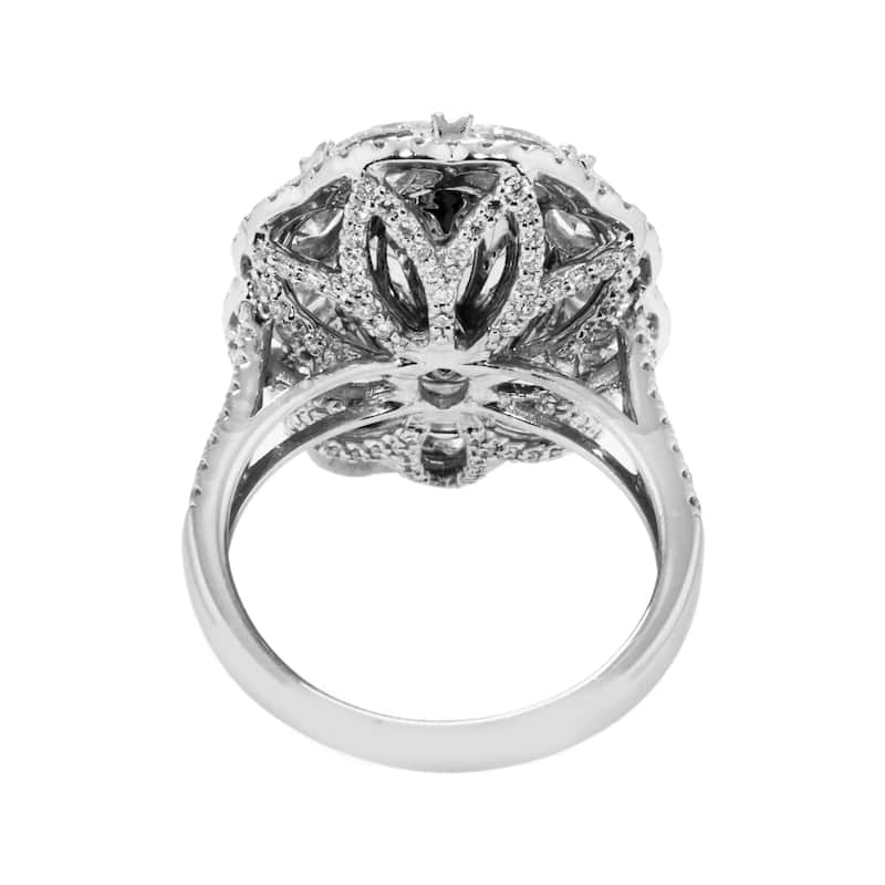 House Of Leon 18K White Gold 2.02ct Oval Fancy Intense Pink Diamond Ring 5.75ctw GIA
