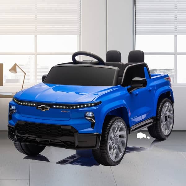 slide 2 of 49, Chevrolet Silverado 24V Kids Electric Ride-On Car with Bluetooth, LED Lights, Remote Control, MP3, and Slow Start ,Ages 2-5