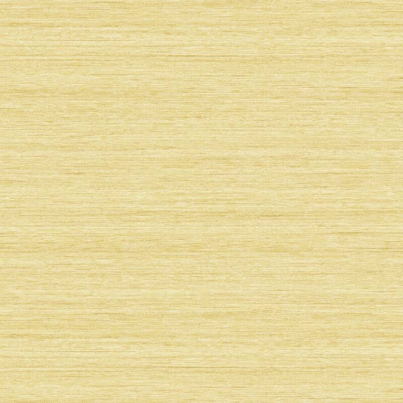 Seabrook Designs Shantung Silk Embossed Vinyl Unpasted Wallpaper - 27 in. W x 27 ft. L - Lemon Zest