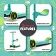 preview thumbnail 2 of 6, Lascoota 2-in-1 Kids Kick Scooter, Adjustable Height Handlebars and Removable Seat