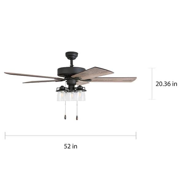 52" Prominence Home Briarcrest Bronze Farmhouse LED Ceiling Fan with Light, Remote Control