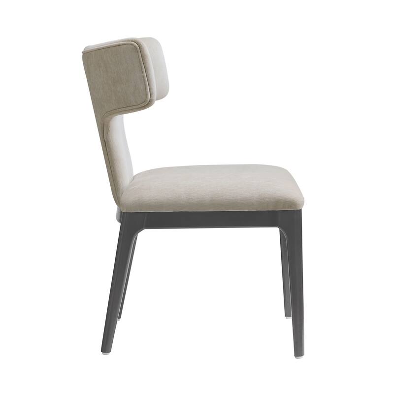 Eloria Chenille Wood Side Chair Set of 2