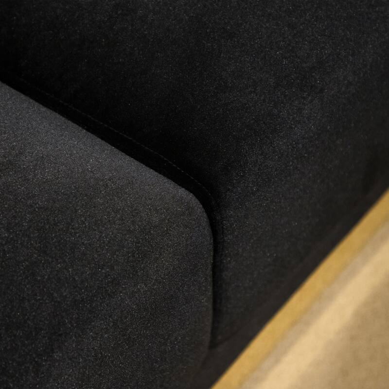 Furniture of America Ospray Glam Black Velvet Upholstered Zebra Print Sofa