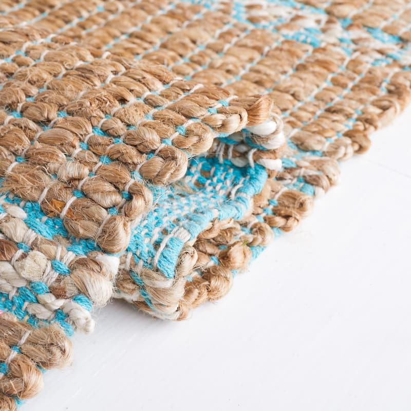 SAFAVIEH Handmade Natural Fiber Carmelina Geometric Seagrass Rug