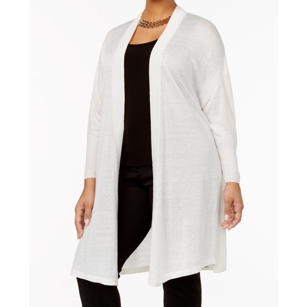 white open cardigan sweater